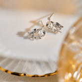 Lemon Blossom and Leaf Studs - Sterling Silver